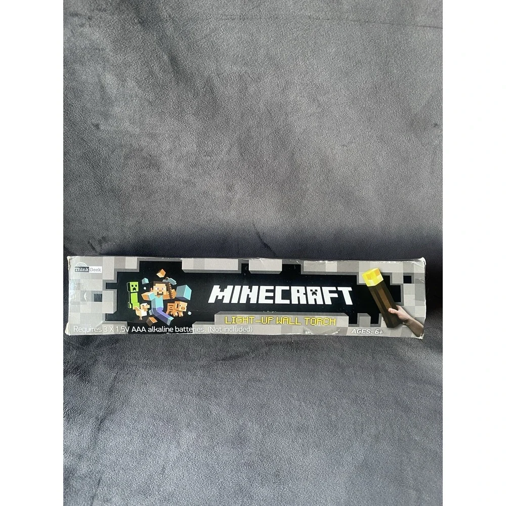 Minecraft Light Up Torch Mojang Think Geek Game Toy. Handheld or wall‎ mount